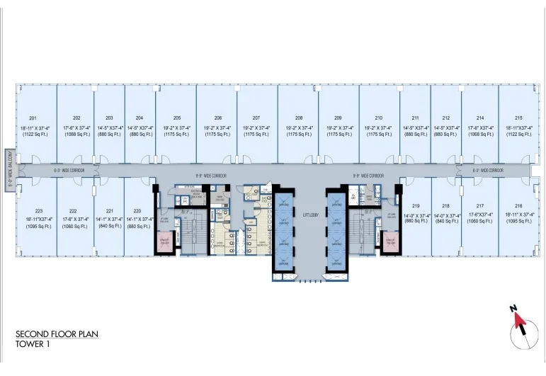 2nd Floor Plan T-1